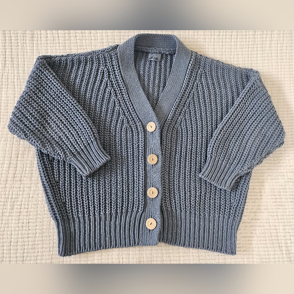 Babaa Cotton Cardigan No18 Midnight Ocean One Size